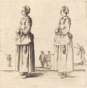 Rolnická žena, v profilu, tváří vlevo od Jacques Callot