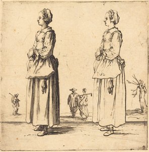 Rolnická žena, v profilu, tváří vlevo od Jacques Callot