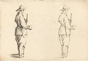 Sedlák s pohárem, c. 1617. od Jacques Callot