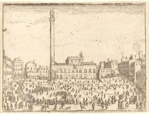 Veřejné náměstí, Siena. od Jacques Callot