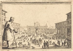 Piazza SS. Annunziata, Florencie od Jacques Callot