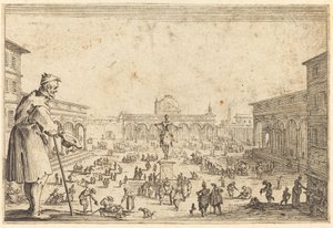 Piazza SS. Annunziata, Florencie od Jacques Callot