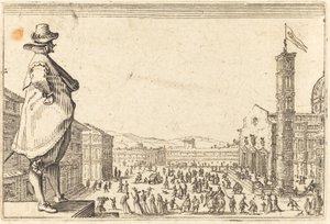 Piazza del Duomo, Florencie od Jacques Callot