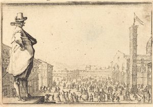 Piazza del Duomo, Florencie od Jacques Callot