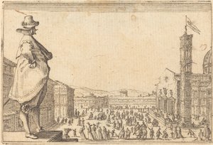 Piazza del Duomo, Florencie od Jacques Callot