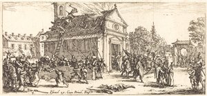 Drancování kláštera, c. 1633. od Jacques Callot