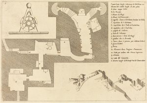 Plán všech důležitých míst v Betlémě od Jacques Callot