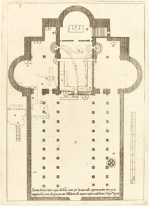 Plán kostela Svatých Jesliček od Jacques Callot