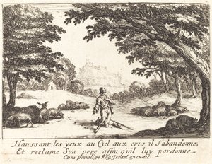 Modlitba o Boží pomoc od Jacques Callot