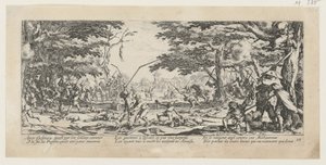 Pomsta rolníků, list 17 ze série „Hrůzy války“ od Jacques Callot