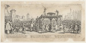 Kolo, list 14 ze série „Hrůzy války“ od Jacques Callot