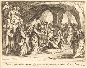 Vzkříšení Lazara od Jacques Callot