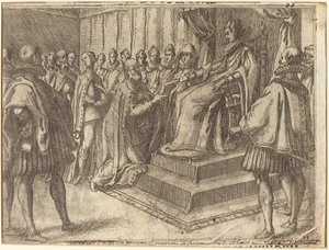 Přijetí vyslance Polska [recto] od Jacques Callot