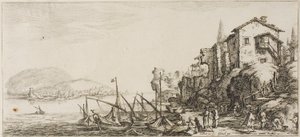 Návrat z lovu, z různých scén navržených ve Florencii od Jacques Callot
