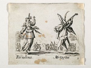 Riculina a Metzetin, postavy z Commedia dell