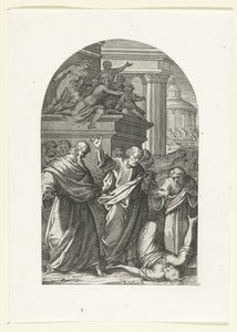 Safira potrestána smrtí Obrazy a sochy v Římě (název série) od Jacques Callot