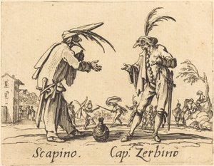 Scapino a Cap. Zerbino od Jacques Callot