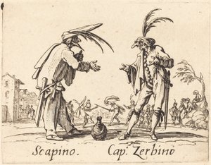 Scapino a Cap.Zerbino, c. 1622. od Jacques Callot