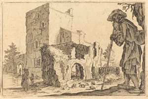 Shepherd and Ruins, c. 1622. od Jacques Callot