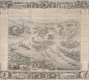 Obléhání citadely svatého Martina na ostrově Isle de Ré od Jacques Callot