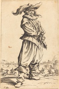 Voják s opeřeným kloboukem od Jacques Callot