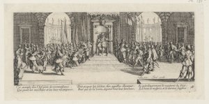 Udělení žoldu, list 18 ze série „Hrůzy války“ od Jacques Callot