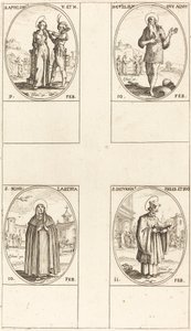Svatá Apollonie; St. Guillaume; scholastika sv. Svatý Saturnin od Jacques Callot
