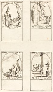 St. Brice; St. Serapion; sv. Eugenius; Svatý Edmund od Jacques Callot