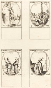 Svatý. Calixtus; Svatý. Hedviky; Svatí martinština a saturština; Svatý. florentský od Jacques Callot