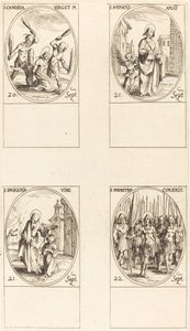 Svatá Canida; Svatý Matěj; sv. Ipigenia; Svatý Maurice a společníci od Jacques Callot