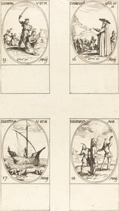 Svatý. Dympna; Svatý. Poutník; Svatý. Obnoveno; Svatý. Dioskorus od Jacques Callot