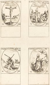 sv. Eulálie; Sv. Fusca a Maura; Svatý Valentýn; Svatý Antonín od Jacques Callot