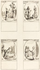 Svatý Řehoř; Sts. Romanus & Barulla; Zasvěcení bazilik sv. Petra a Pavla; od Jacques Callot