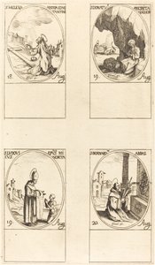 Svatá Helena, Svatý Donát, Svatý Ludovík, biskup, Svatý Bernard. od Jacques Callot