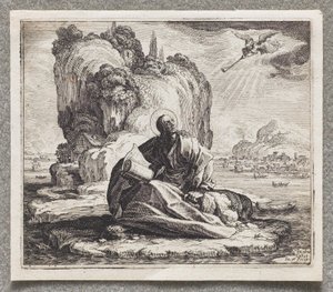 Svatý Jan na ostrově Patmos od Jacques Callot