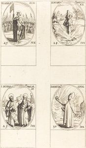 Svatý Ladislav; Sts. Potamiana a Marcella; Sts. Petr a Pavel, apoštolové; St. Martial od Jacques Callot