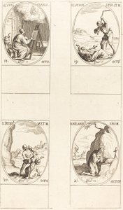 Svatý Lukáš; Svatý Lucián; sv. Irene; Svatý Hilarion od Jacques Callot