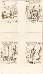 Svatý Martin, svatý Tryfon a tovaryši, sv. Renatus, sv. Didacus. od Jacques Callot