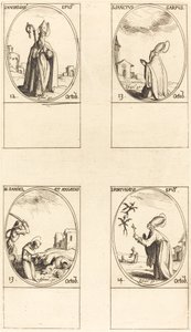 Svatý Maxmilián; Svatý Karpus; sv. Daniel a Angelus; Svatý Fortunatus od Jacques Callot