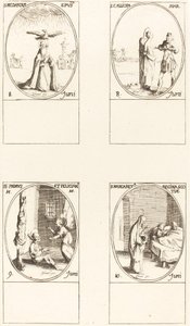 Svatý Medard; sv. Calliopa; Sts. Primus a Felician; Svatá Markéta Skotská od Jacques Callot