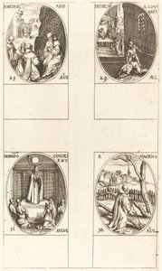 St. Mederic, opat; Stětí hlavy Jana Křtitele; St. Fiacre; Festival Panny Marie od Jacques Callot