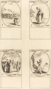 Svatý Meliton; Sv. Firminus; Svatý Řehoř Veliký; Svatá Eufrázie od Jacques Callot