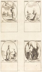 Svatý Merkur; Svatý Petr Alexandrijský; Svatý Konrád; Sts. Barlaam a Josafat od Jacques Callot