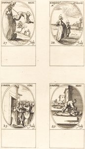 St. Pantaleon, sv. Nazarius a Celsus, svatá Marta, svatá Beatrice. od Jacques Callot