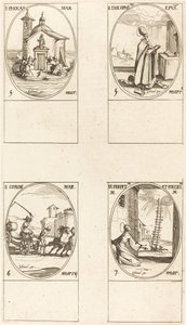 Svatý. Phocas, St. Theophilus, sv. Conon, sv. Perpetua a Felicity od Jacques Callot