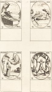 sv. Servatius; Svatý Bonifác; Svatý Pachomius; Svatá Korona od Jacques Callot