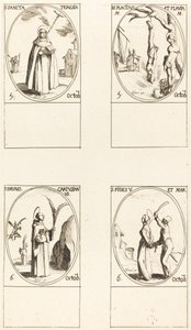 svatá Terezie; Sv. Placidus a Flavia; Svatý Bruno; Víra sv od Jacques Callot