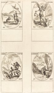 Svatý Václav; Svatý Michal, archanděl; Anděl strážný; Svatý Jeroným od Jacques Callot