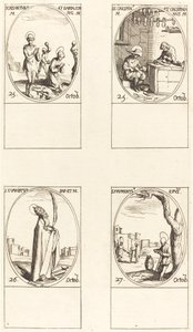 Sts. Chrysanthus & Daria, Sts. Crispin & Crispinian, sv. Evaristus, sv. Frumentius. od Jacques Callot