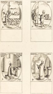 Svatí Donatilla, Greatest & Second; Svatý. Fabius; sv. John Colombini; Svatý. Ignáce z Loyoly od Jacques Callot